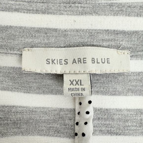Stitch Fitch Skies‎ Are Blue Blazer Jacket XXL Striped Gray Open Front Pockets - Picture 8 of 14